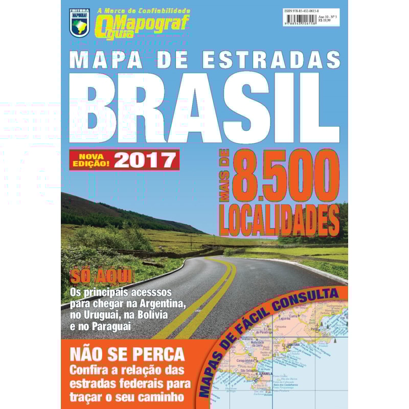 O MAPOGRAF GUIA - MAPA DE ESTRADAS BRASIL 2017