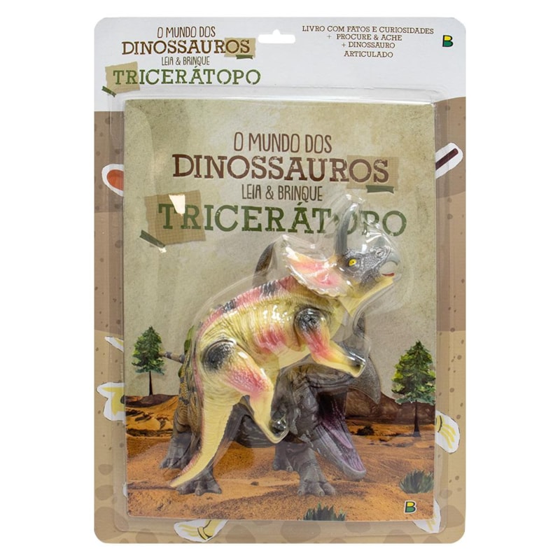 O MUNDO DOS DINOSSAUROS - LEIA & BRINQUE - TRICERÁTOPO