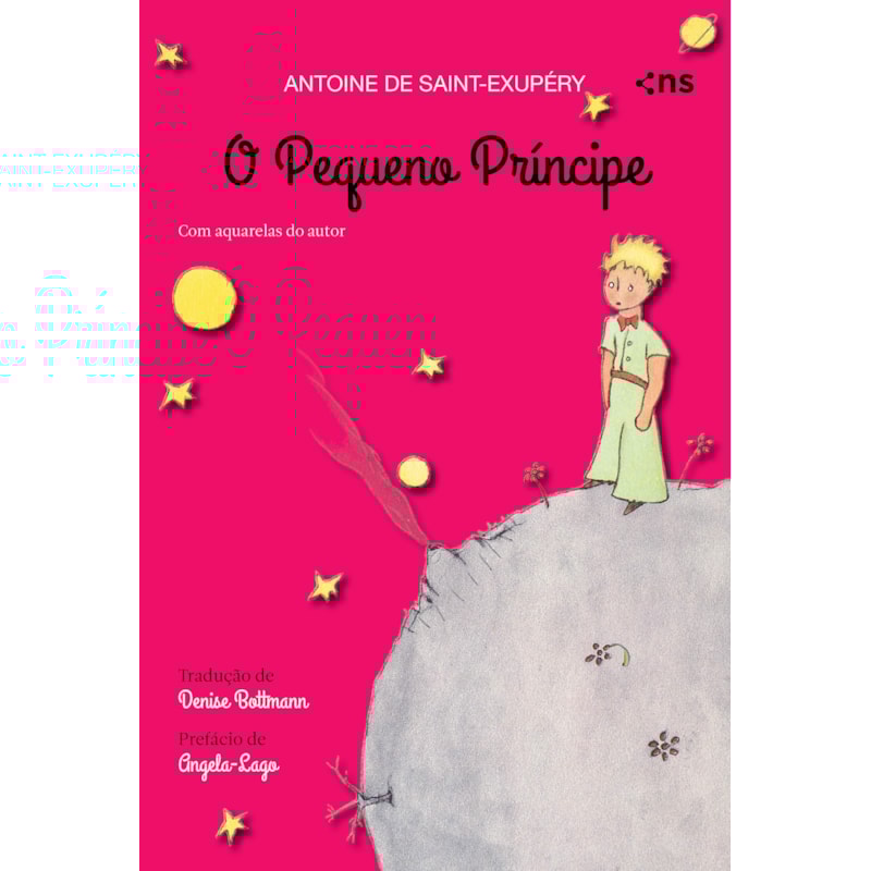 O PEQUENO PRINCIPE - CAPA DURA ROSA COM AQUARELAS DO AUTOR