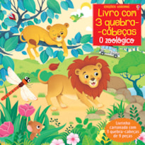 O ZOOLÓGICO: LIVRO COM 3 QUEBRA-CABEÇAS