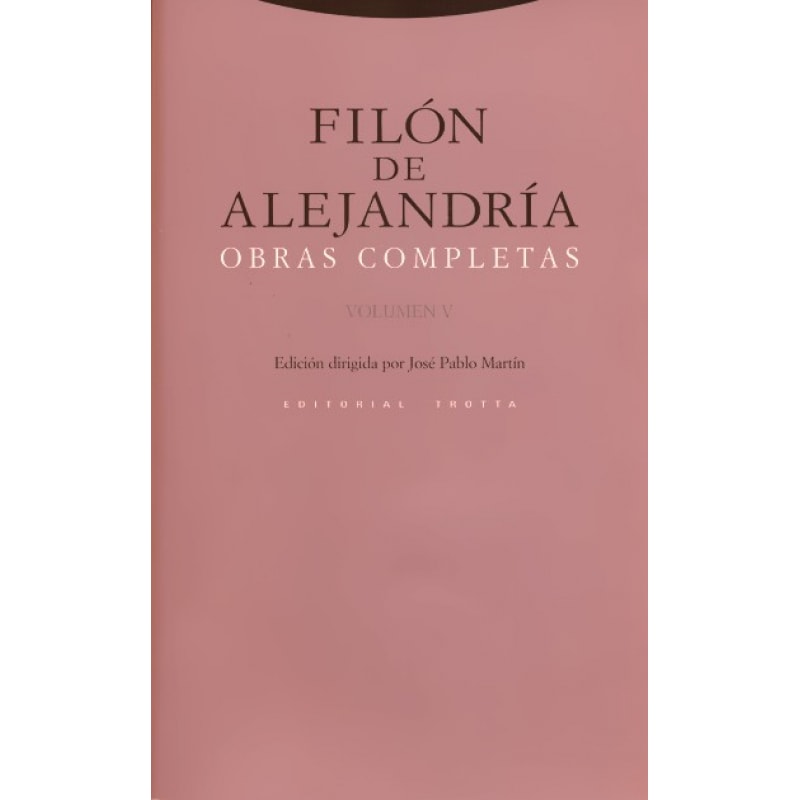 OBRAS COMPLETAS FILON DE ALEJANDRIA VOL.V