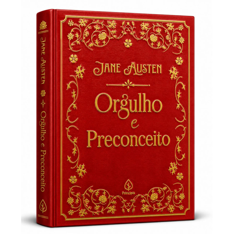 ORGULHO E PRECONCEITO - EDIÇÃO ESPECIAL DE LUXO ALMOFADADA COM BORDAS DOURADAS E FITILHO