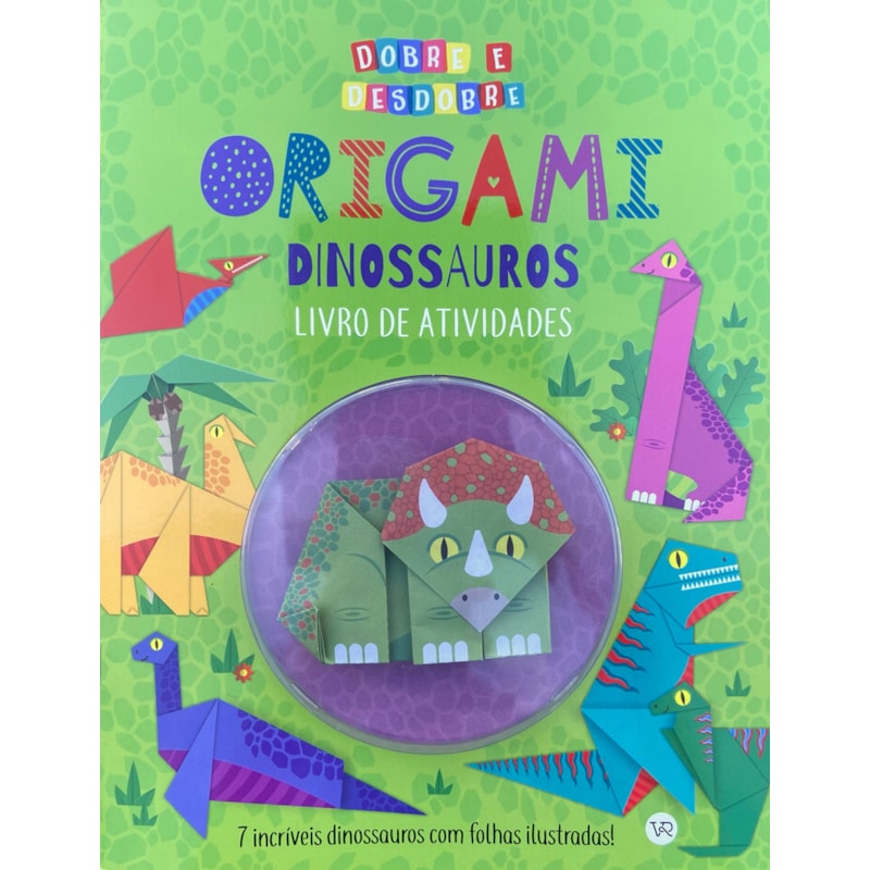 Origami dinossauros: livro de atividades