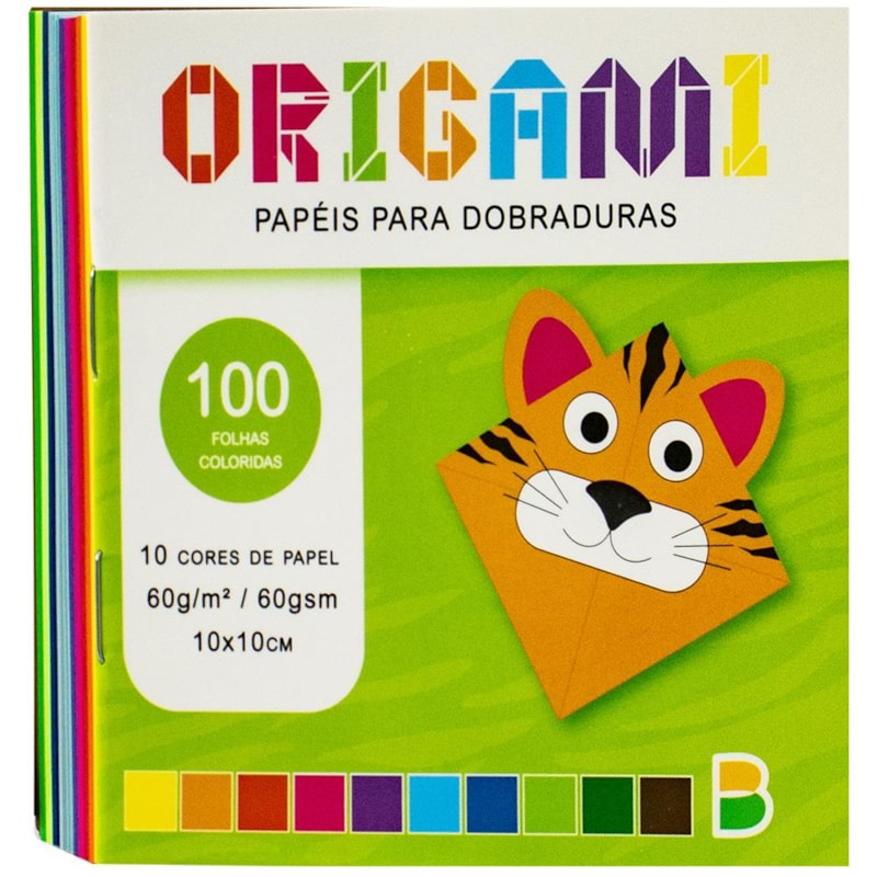 ORIGAMI PAPÉIS PARA DOBRADURA (100 FOLHAS) 10X10CM