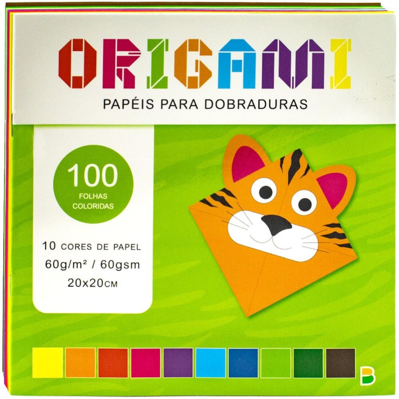 ORIGAMI PAPÉIS PARA DOBRADURA (100 FOLHAS) 20X20CM