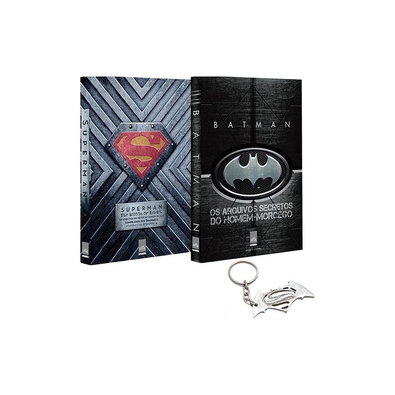 OS ARQUIVOS SECRETOS: BATMAN E SUPERMAN + CHAVEIRO EXCLUSIVO
