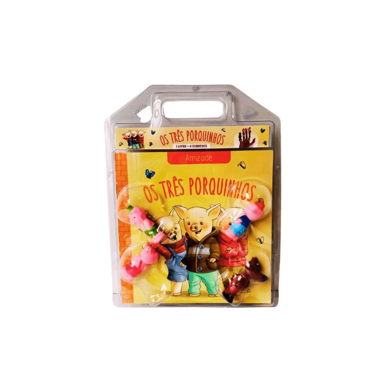 OS TRÊS PORQUINHOS - LIVRO COM 4 DEDOCHES