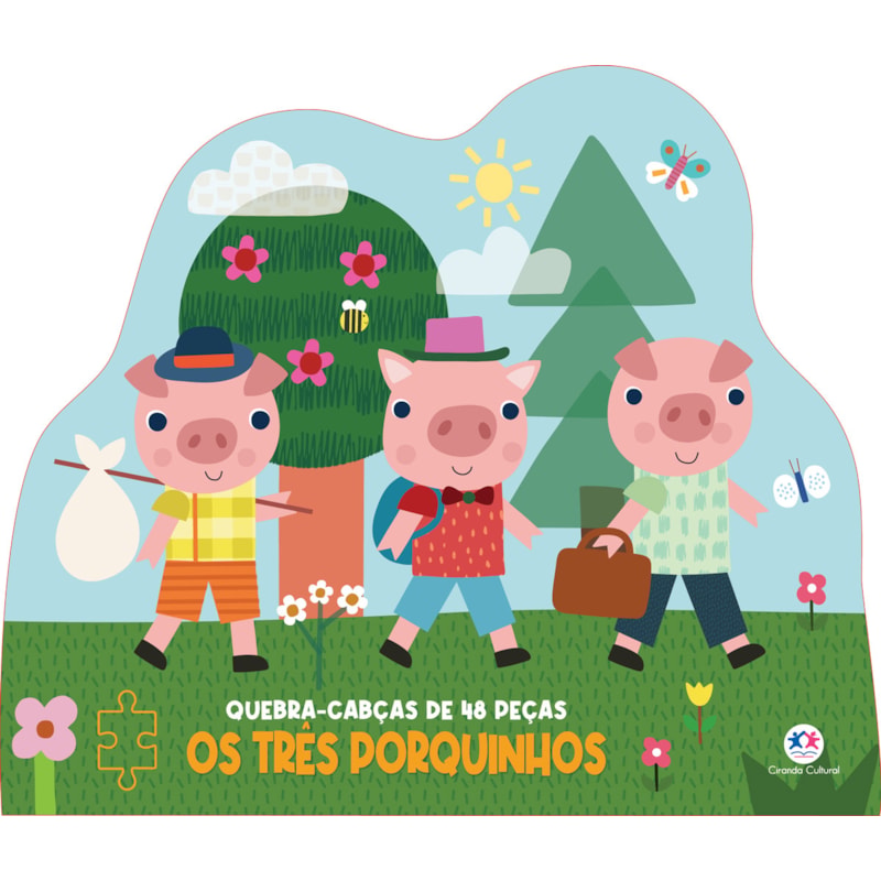 Os três porquinhos - Livro com quebra-cabeça