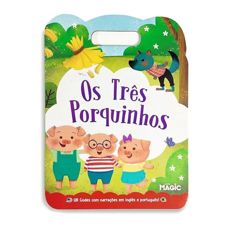 OS TRÊS PORQUINHOS - TEXTO E NARRAÇÃO EM PORTUGUÊS E INGLÊS