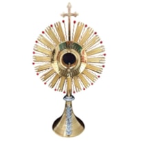 OSTENSÓRIO 45CM DE ALTURA RAIO COM PEDRAS