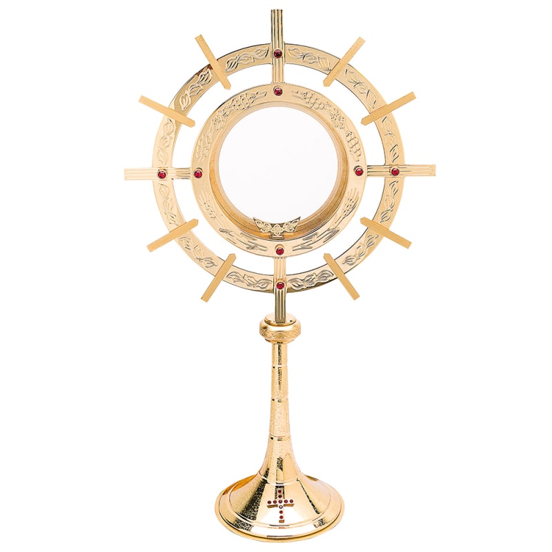 OSTENSÓRIO 60CM DE ALTURA PEDRAS DOURADO
