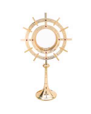 OSTENSÓRIO 60CM DE ALTURA PEDRAS DOURADO