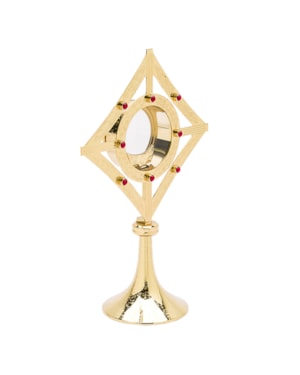 OSTENSÓRIO COM PEDRAS 34CM DE ALTURA