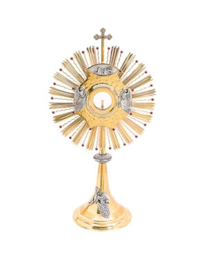 OSTENSÓRIO CRUZ E PEDRAS JHS 60CM ALTURA