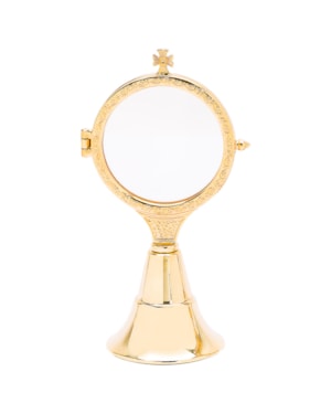 OSTENSÓRIO DOURADO 18CM DE ALTURA