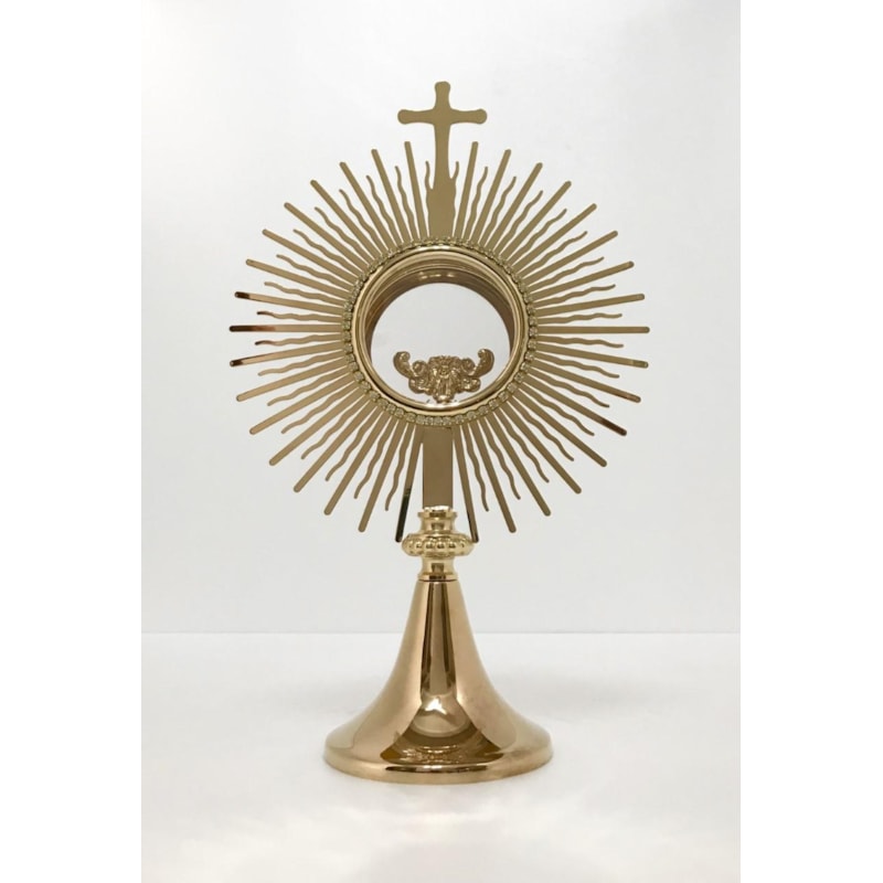 OSTENSÓRIO DOURADO 35CM DE ALTURA