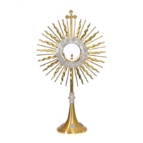 OSTENSÓRIO EM LATÃO ALTURA 60CM X DIÂMETRO 35CM EVANGELISTAS