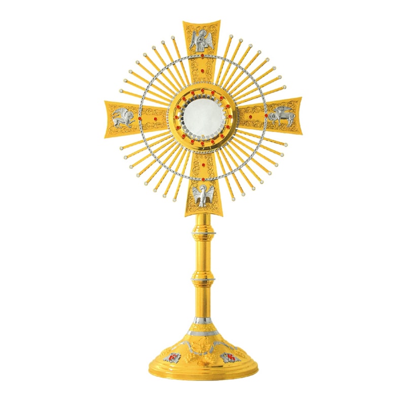 OSTENSÓRIO ESPECIAL 88CM DE ALTURA CINZELADA