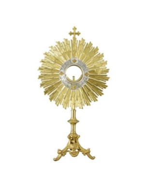 OSTENSÓRIO ESTOLI TRADICIONAL ANTIGO 64CM ALTURA