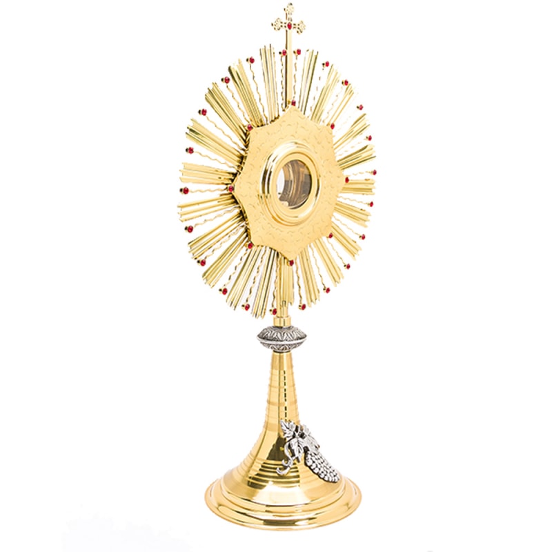 OSTENSÓRIO PAVÃO 60CM ALTURA BASE COM UVA