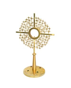 OSTENSÓRIO RV 57CM DE ALTURA DOURADO PEDRAS