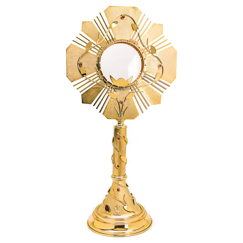 OSTENSÓRIO TRIGO 67CM DE ALTURA DOURADO