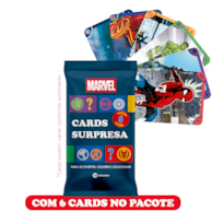 PACOTE COM 6 CARDS COLECIONÁVEIS MARVEL