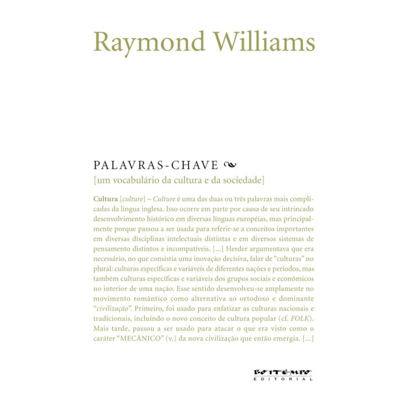 PALAVRAS-CHAVE - UM VOCABULÁRIO DE CULTURA E SOCIEDADE