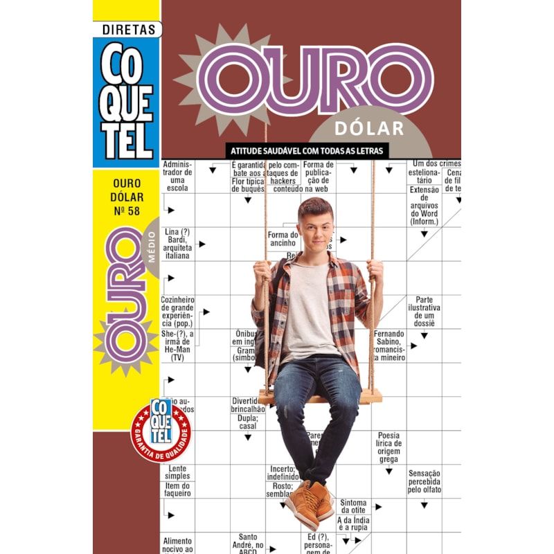 PALAVRAS-CRUZADAS DIRETAS COQUETEL OURO DÓLAR 58: NÍVEL MÉDIO