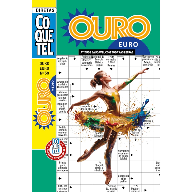 PALAVRAS-CRUZADAS DIRETAS COQUETEL OURO EURO 59: NÍVEL MÉDIO
