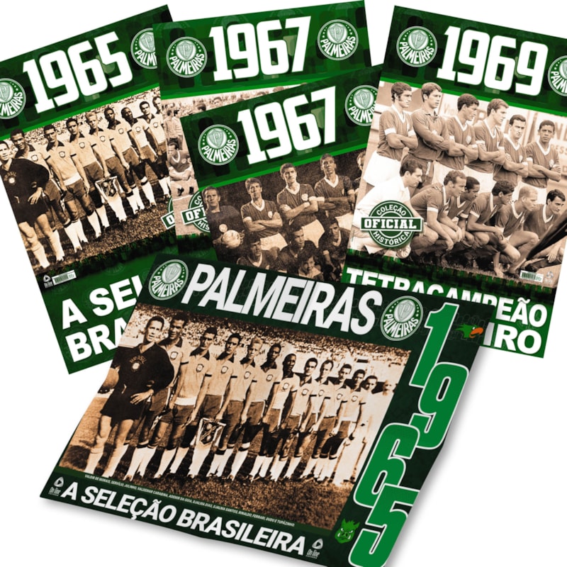 PALMEIRAS COLEÇÃO OFICIAL HISTÓRICA - 4 PÔSTERES (EDIÇÕES 5, 6, 7 E 8)
