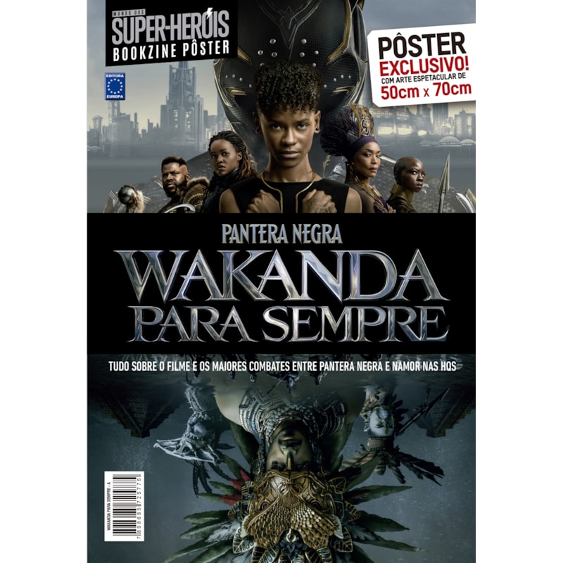 PANTERA NEGRA: WAKANDA PARA SEMPRE - ARTE A - SUPERPÔSTER MUNDO DOS SUPER-HERÓIS