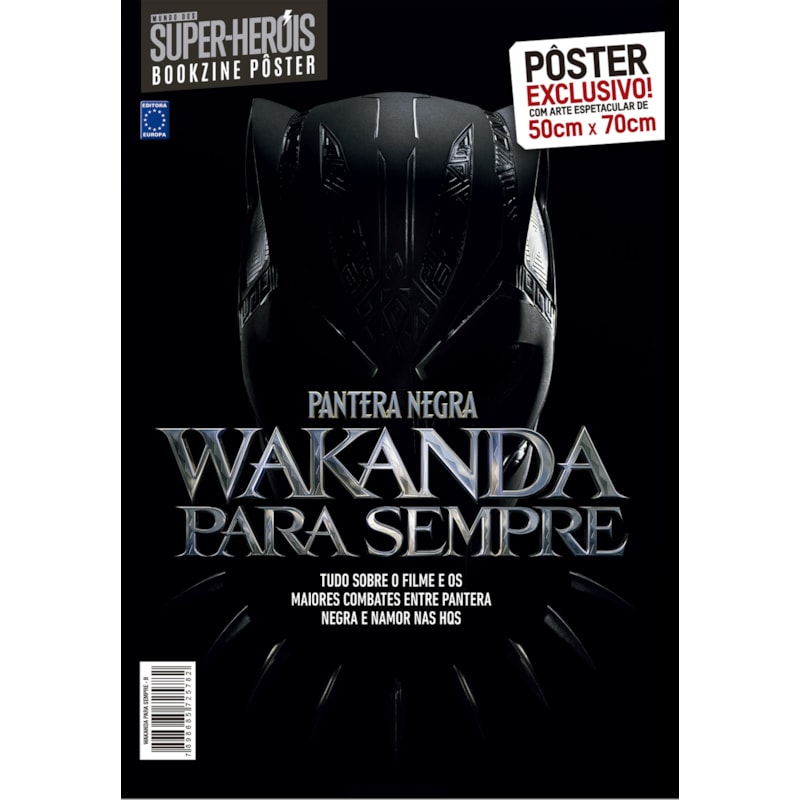PANTERA NEGRA: WAKANDA PARA SEMPRE - ARTE B - SUPERPÔSTER MUNDO DOS SUPER-HERÓIS