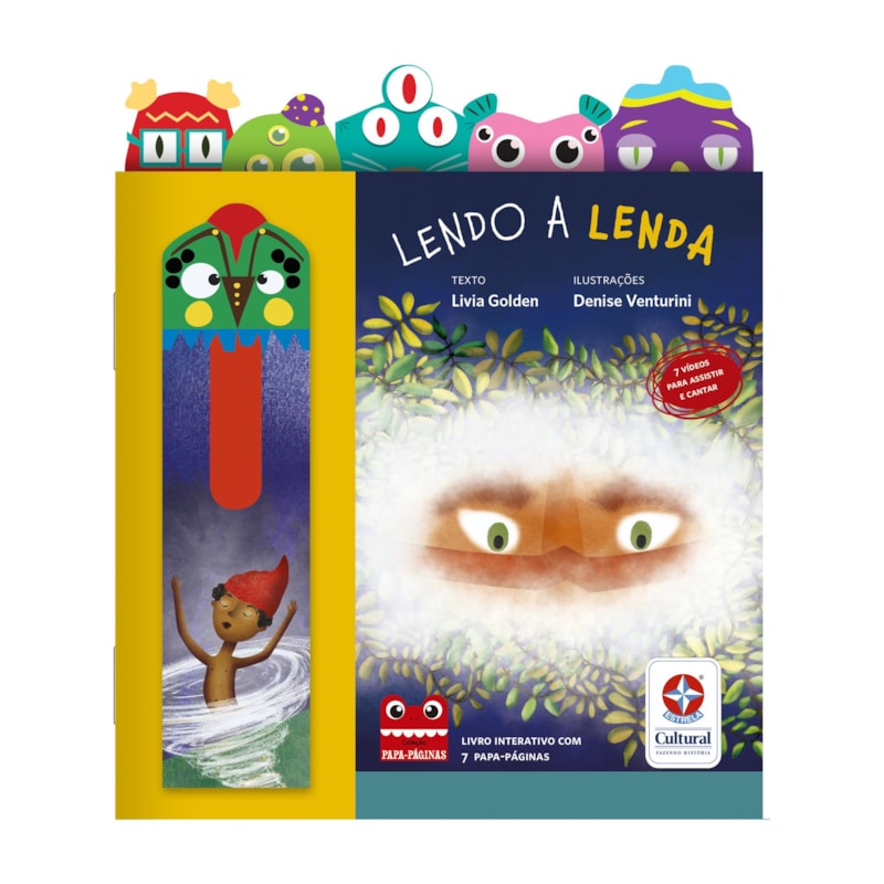 PAPA-PÁGINAS - LENDO A LENDA - LIVRO INTERATIVO COM 7 MARCADORES DE PÁGINA QUE COMPLETAM A HISTÓRIA E QR CODES PARA VÍDEOS MUSICAIS
