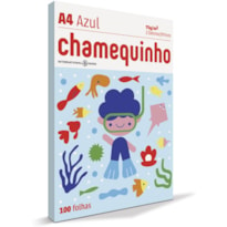 PAPEL SULFITE CHAMEQUINHO A4 AZUL 210MMX297MM 75G/M² 100 FOLHAS