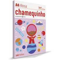 PAPEL SULFITE CHAMEQUINHO A4 ROSA 210MMX297MM 75G/M² 100FLS