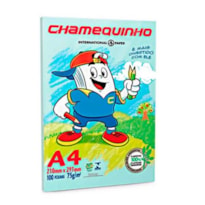 PAPEL SULFITE CHAMEQUINHO A4 VERDE 210MMX297MM 75G/M² 100 FOLHAS