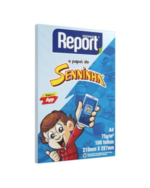 PAPEL SULFITE REPORT A4 AZUL 210MMX297MM 75G/M² 100 FOLHAS