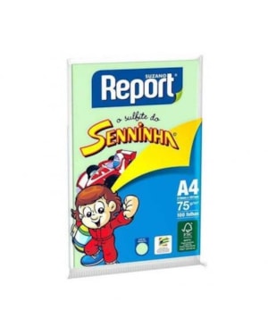PAPEL SULFITE REPORT A4 VERDE 210X297 75G/M² 100 FOLHAS