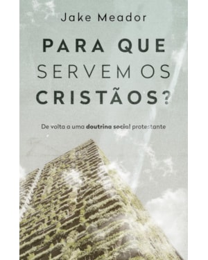 PARA QUE SERVEM OS CRISTÃOS?: DE VOLTA A UMA DOUTRINA SOCIAL PROTESTANTE