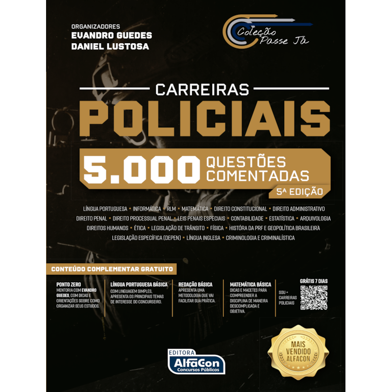 PASSE JÁ POLICIAIS - 5.000 QUESTÕES COMENTADAS - 5ª EDIÇÃO