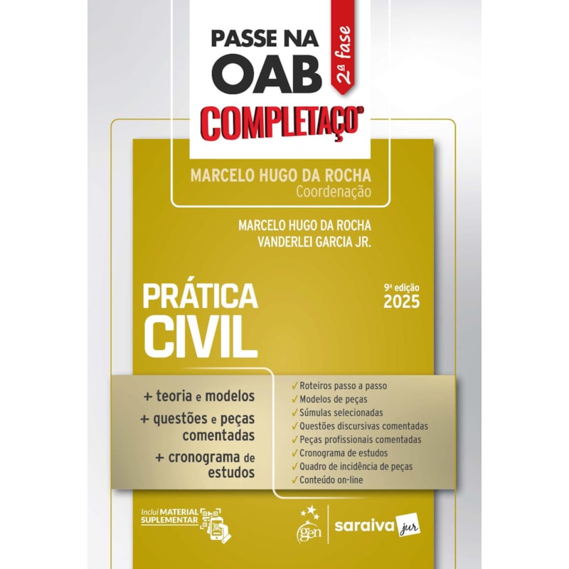 PASSE NA OAB 2ª FASE - COMPLETAÇO - PRÁTICA CIVIL - 9ª EDIÇÃO 2025