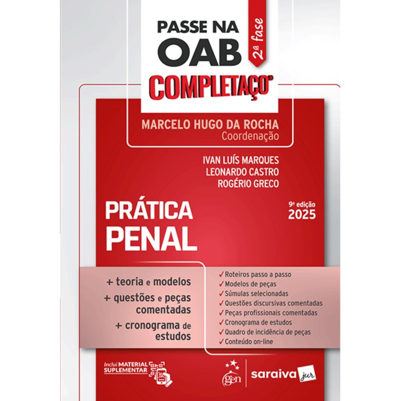 PASSE NA OAB 2ª FASE - COMPLETAÇO - PRÁTICA PENAL - 9ª EDIÇÃO 2025