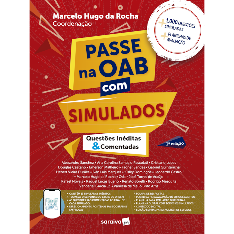 PASSE NA OAB COM SIMULADOS - QUESTÕES INÉDITAS E COMENTADAS - 3ª EDIÇÃO 2024