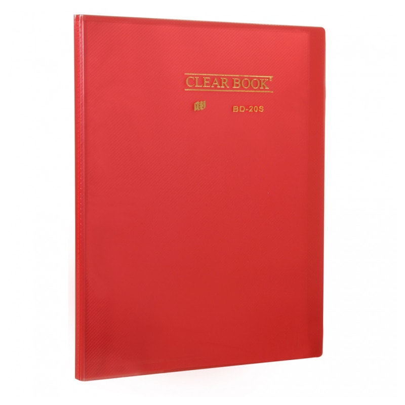 PASTA CATÁLOGO YES CLEAR BOOK BD20S 20 ENVELOPES VERMELHA