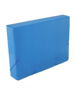 PASTA COM ELASTICO KAZ OFICIO POLIONDA 5,5 MM AZUL