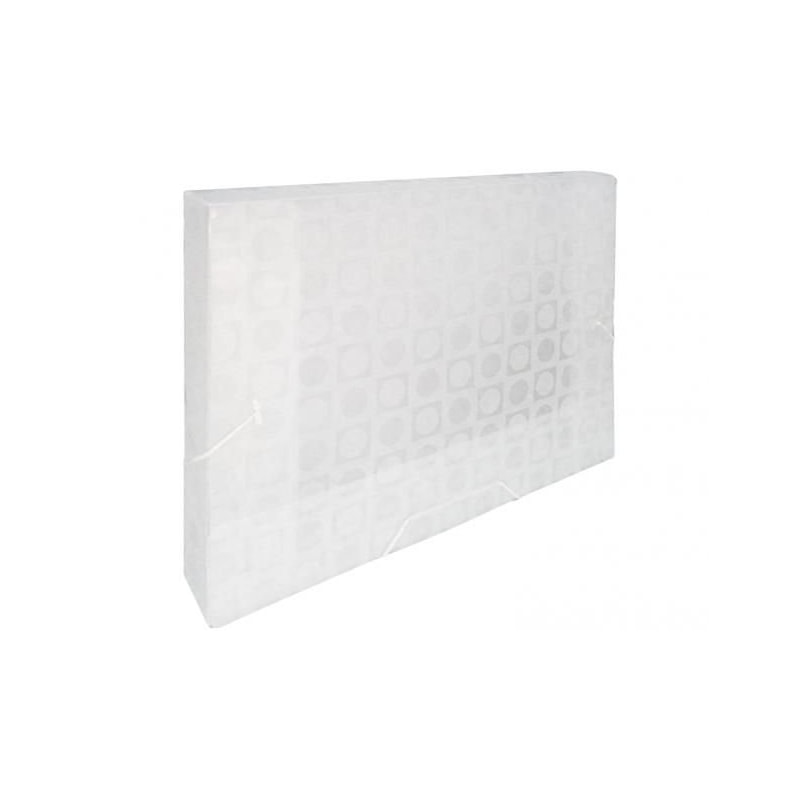 PASTA DAC COM ELASTICO OFICIO 3.0MM TRANSPARENTE DECORADA