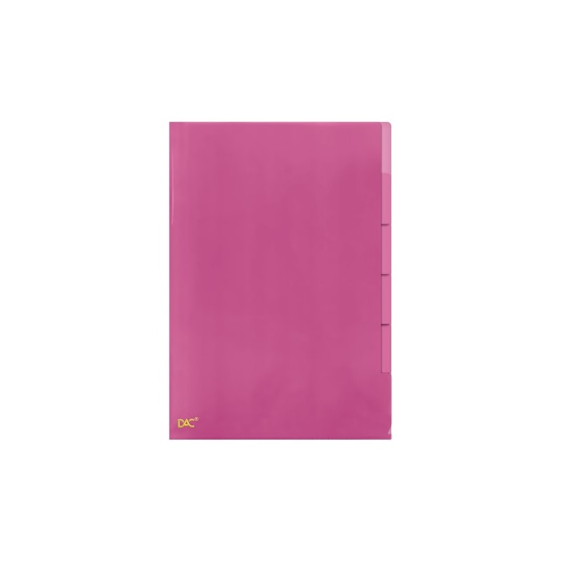 PASTA DAC L A4 5 DIVISOES ROSA