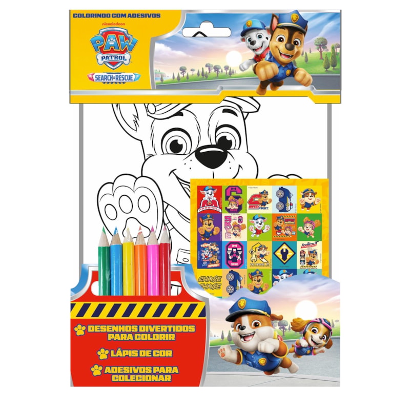 PATRULHA CANINA COLORINDO COM ADESIVOS