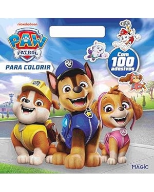 PATRULHA CANINA - COLORIR COM ALÇA E 100 ADESIVOS